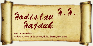 Hodislav Hajduk vizit kartica